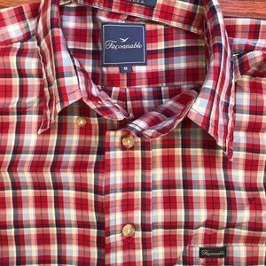 Faconnable Mens Striped Casual Shirt Medium